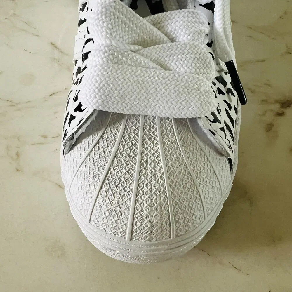 ADIDAS Originals Superstar Cheetah Print Sneakers Cloud White / Core Black- US 8